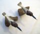 Set Of 2 Vintage/antique Wood Carved/hand Painted Shore Birds On Wood Stand Carved Figures photo 6