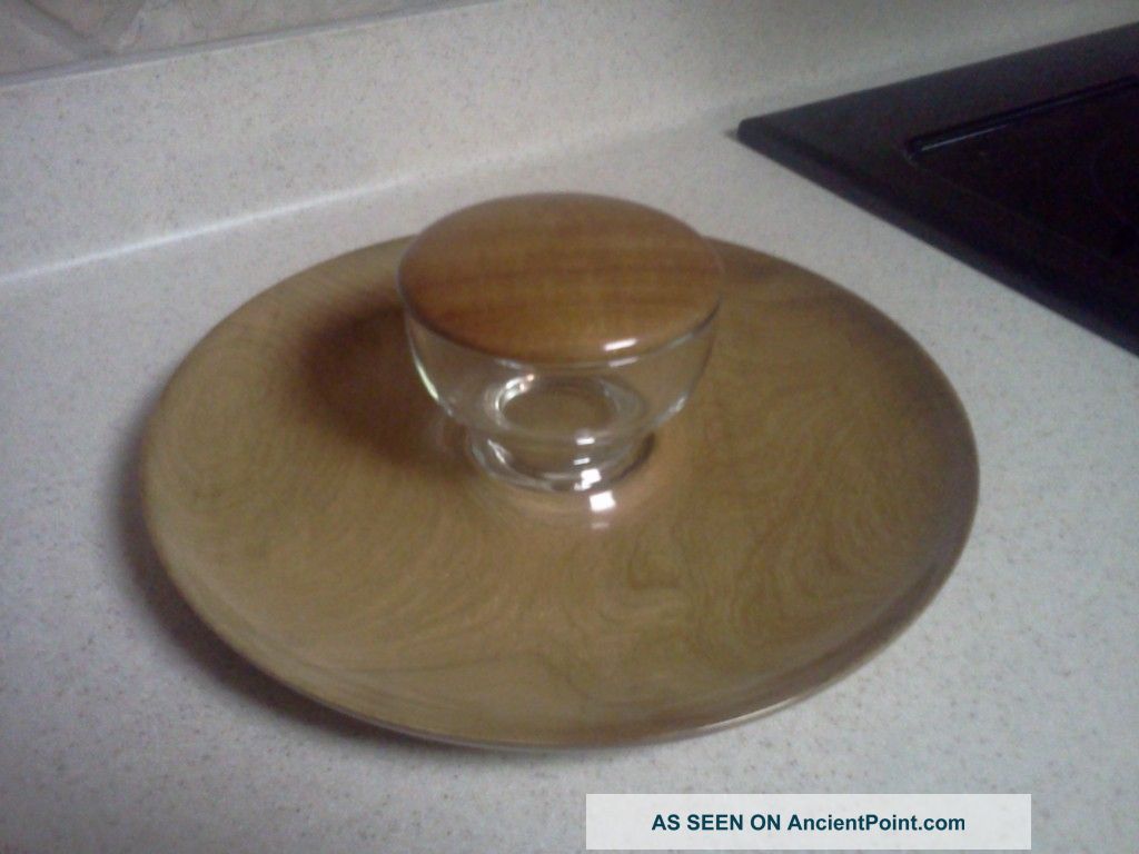 Vintage Myrtlewood Chip And Dip Tray Trays photo