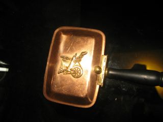 Antique Miniature Brass Warming Pan photo