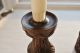Pair Of Vintage 1930 ' S Norwegian Acanthus Carved Wood Candleholders Bowls photo 3