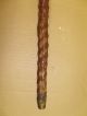 1 Antique German Black Forest Rosewood Knotstick With Red Deer Antlers Grip Other photo 3