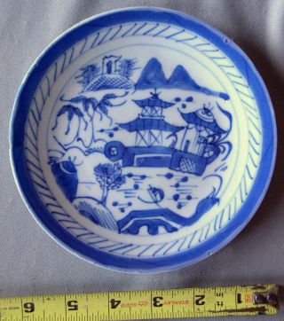 Antique Chinese Canton Export Porcelain Early 19th Century Salad Dessert Plate photo