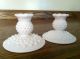 Lovely Vintage Fenton Milk Glass Candle Holders,  Dish And Vase Candle Holders photo 1