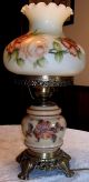Antique Victorian Romantic Gone With The Wind Gwtw 3 Way Lamp,  Hand Painted Lamps photo 1