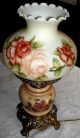 Antique Victorian Romantic Gone With The Wind Gwtw 3 Way Lamp,  Hand Painted Lamps photo 5
