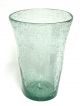 Antique American Aqua Flip Glass Bubble Vase Etched Flower Bouquet Rough Pontil Vases photo 1