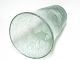 Antique American Aqua Flip Glass Bubble Vase Etched Flower Bouquet Rough Pontil Vases photo 5