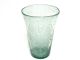 Antique American Aqua Flip Glass Bubble Vase Etched Flower Bouquet Rough Pontil Vases photo 8