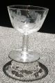 Antique Cut Crystal Wine Glasses Set Of 13 Square Stems Stemware photo 1