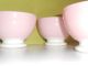 3 French Pink Cafe Au Lait Bowls Chic France Bowls photo 2