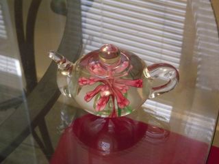 Dynasty Gallery Heirloom Collection Hand Blown Glass Tea Pot/paperweight photo