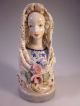 1940 ' S Cordey Porcelain Bust - Dresden Lace Veil - Hand Painted Lady - Cybis - Bride Figurines photo 1