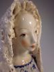 1940 ' S Cordey Porcelain Bust - Dresden Lace Veil - Hand Painted Lady - Cybis - Bride Figurines photo 2