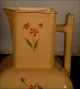 Antique Arts & Crafts Mission Square Ironstone Pitcher W Hand Painted Flowers Pitchers photo 6