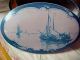 Antique Dutch Droste Harlem Holland Windmill Biscuit Cookie Shabby Chic Tin Box Toleware photo 2