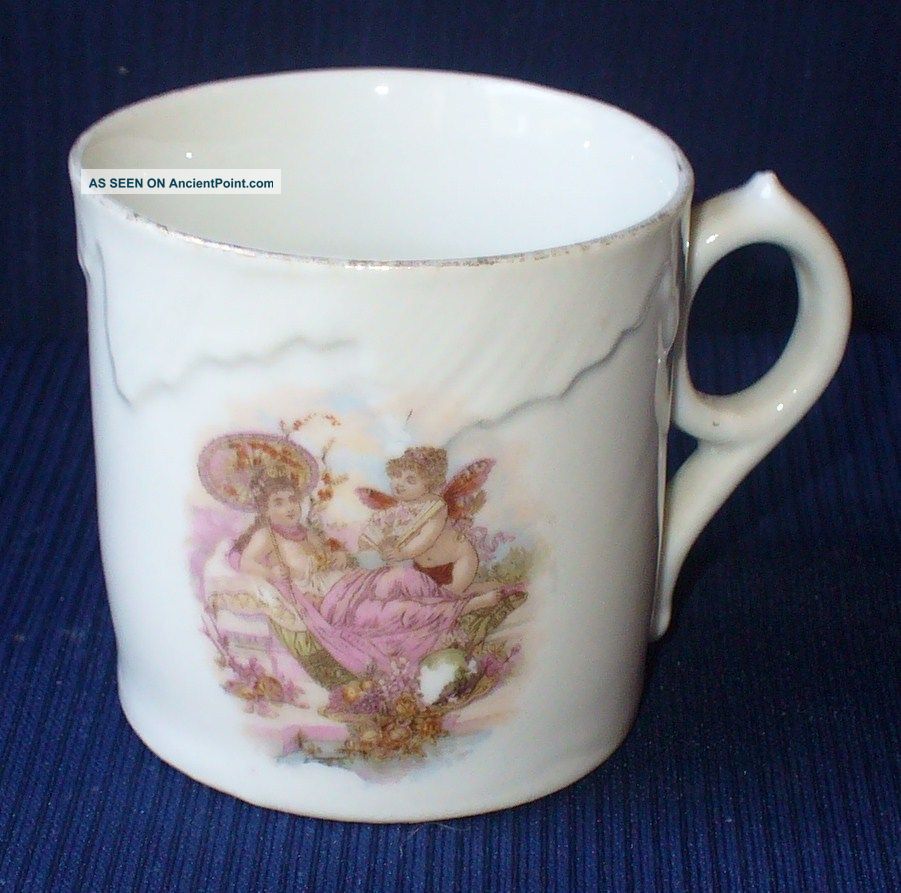 Antique Victorian Porcelain Childs Demitasse Cup With Handle Cups & Saucers photo