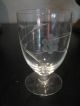 5 Antique Etched Footed Water Goblets Glasses 5 