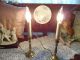 Vintage Christmas Window Lights Brass Taper Candle Electrical Lights Lamps photo 2