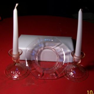 Candle Holders With Matching Bowl photo