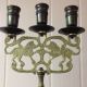 Antique Lions Of Judea Sabbath Brass Candelabra Candelabrum Judaica Metalware photo 1