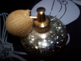 Antique Hand Blown Glass Perfume Bottle Atomizer By Devilbiss photo