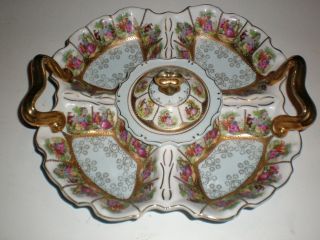 Lovely Rococco Look Serving Dish Platter With Lid photo