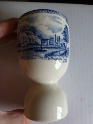 England Blue And White Egg Cup Ludlow And Nottingham Castle photo
