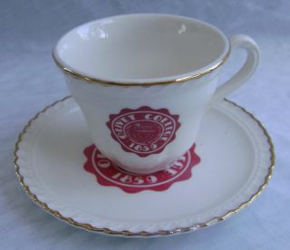 Vintage Olivet College Souvenir Tea Cup & Saucer - 1940 ' S Olivet,  Michigan photo