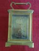 Antique Brass French Carriage Clock With Key Clocks photo 2