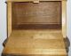 Antique Wood Bread Box Light Wood Solid Sturdy 1940s ? Excellent Boxes photo 3