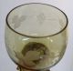 4 Antique German Green Etched Roemer Rhine Wine Goblets Applied Prunts Stemware Stemware photo 2