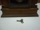 Antique Clock Gilbert Quail Ornate Walnut Working Kitchen Shelf Clock Key Clocks photo 4