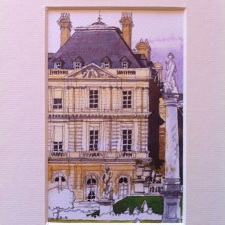 Paris Watercolor Print - Jardin Du Luxembourg - Pierre Deux photo
