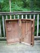 Vintage Antique Hand Made Wood Drill Carpenters Tool Box Inlaid Brass Lock Boxes photo 6