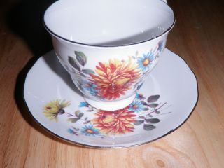 Queen Anne Bone China D 96 2 Tea Cup & Plate photo