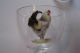 6 Hand - Painted Glass Egg Cups Stemware photo 1