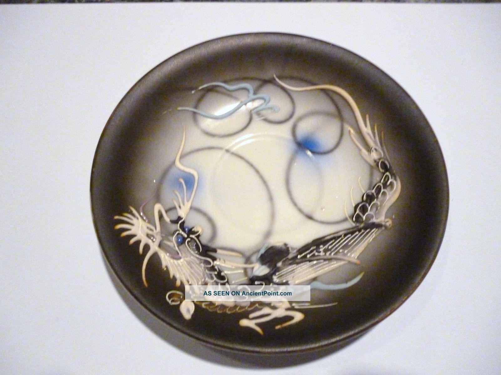 Japanese Saucer With Dragon Motif Japan Mark On Bottom Cups & Saucers photo