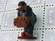 Antique Long Nose Bird Man Americana Wood Match Striker Cigarette Holder Vtg Old Boxes photo 6