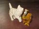 Vintage American Folk Art Miniature Wood Carving Set Of One Cat And Two Birds Carved Figures photo 5