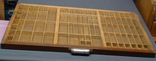 Vintage Wood Printers Box - - Shadow Box 32 