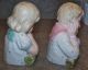Fine Bisque Porcelain Pair Of Germany Boy Girl Figurines Horn Bros Bust Figurines photo 4