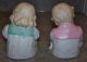 Fine Bisque Porcelain Pair Of Germany Boy Girl Figurines Horn Bros Bust Figurines photo 6