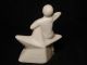 Vintage Porcelain Bathing Beauty On Star Form Shell Japan Figure Figurine Early Figurines photo 2
