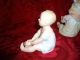 Three Antique Victorian Bisque Piano Baby Babies Gebruder Heubach Germany Figurines photo 8