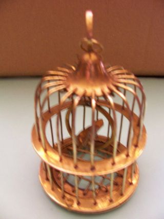 Vintage Brass Miniature Birdcage photo