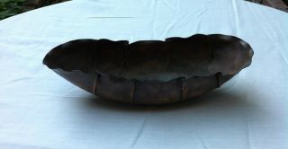 Handmade Antique Copper Bowl Marked Made In California 8 photo