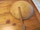 Early Wooden Treenware Bakers Dough Bread Bowl And Wooden Spoon Bowls photo 3