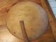 Early Wooden Treenware Bakers Dough Bread Bowl And Wooden Spoon Bowls photo 4