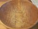 Early Wooden Treenware Bakers Dough Bread Bowl And Wooden Spoon Bowls photo 6