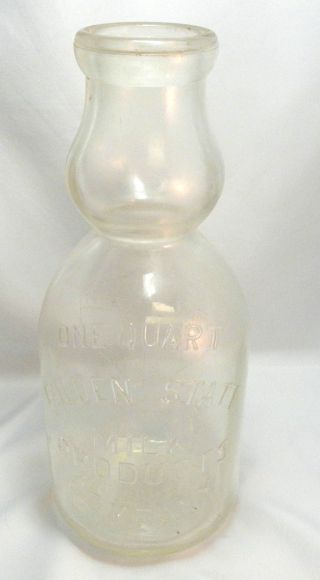 Vintage 1923 Golden State Brand Large One Quart Milk Bottle photo